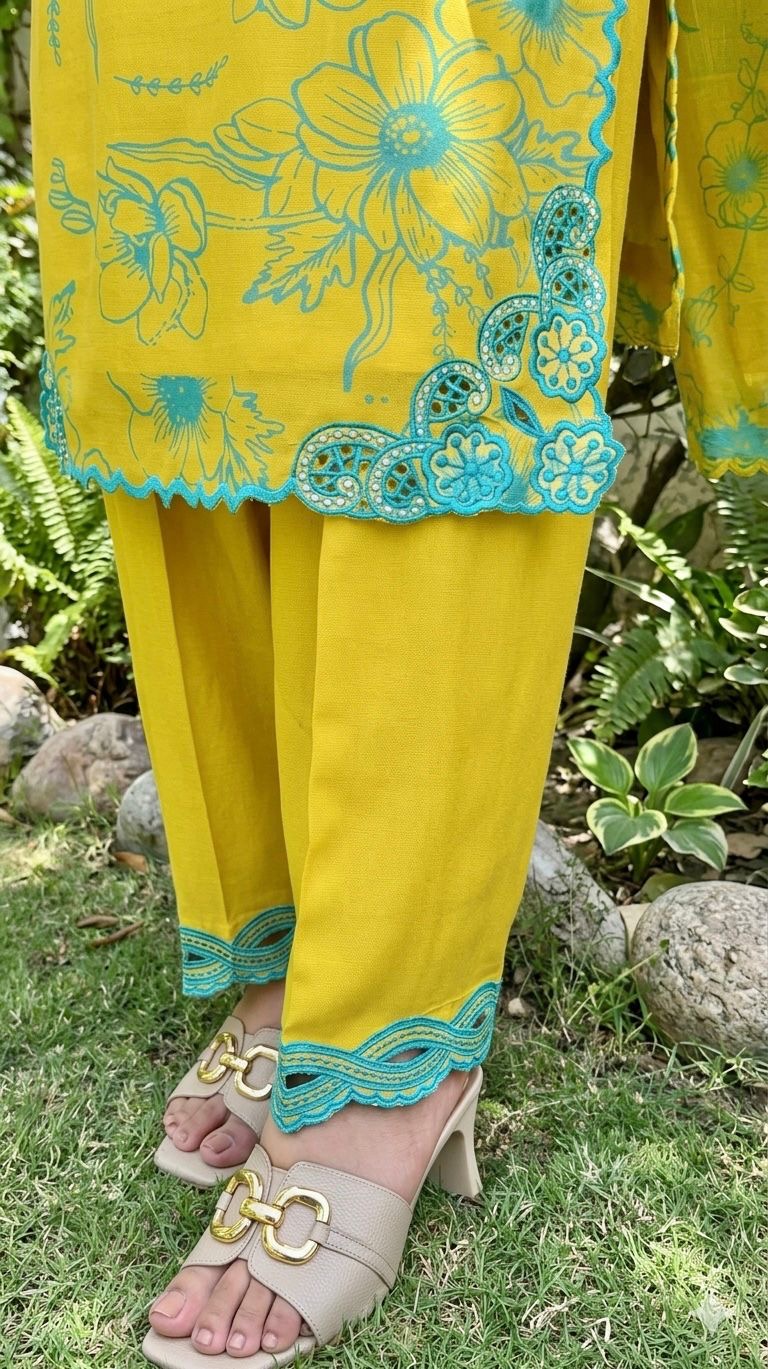 Parrot embroidery suit