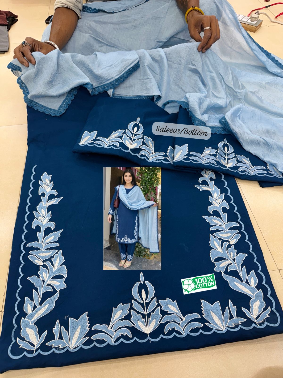 Deep blue cotton suits