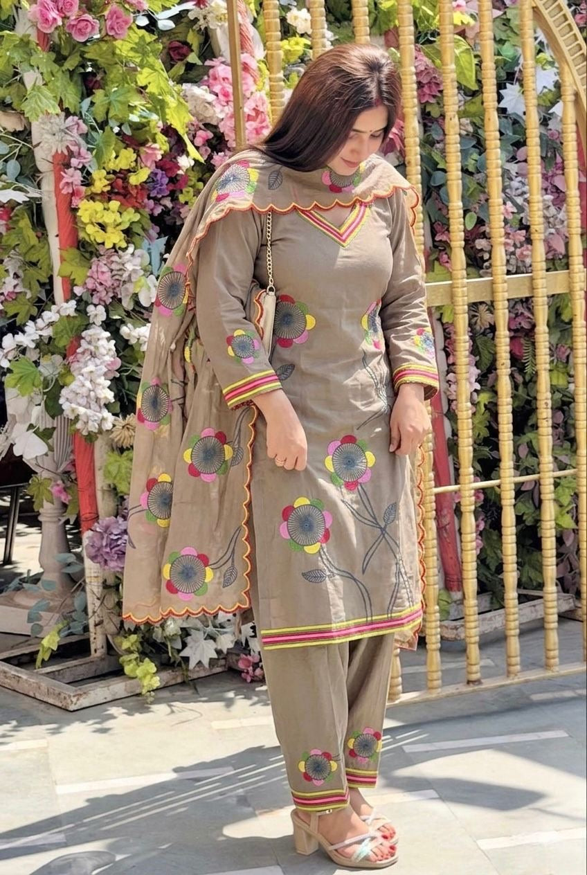 Skin embroidery suits