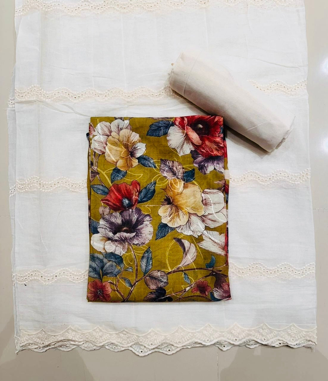 COTTON PRINT WITH CHICKANKARI