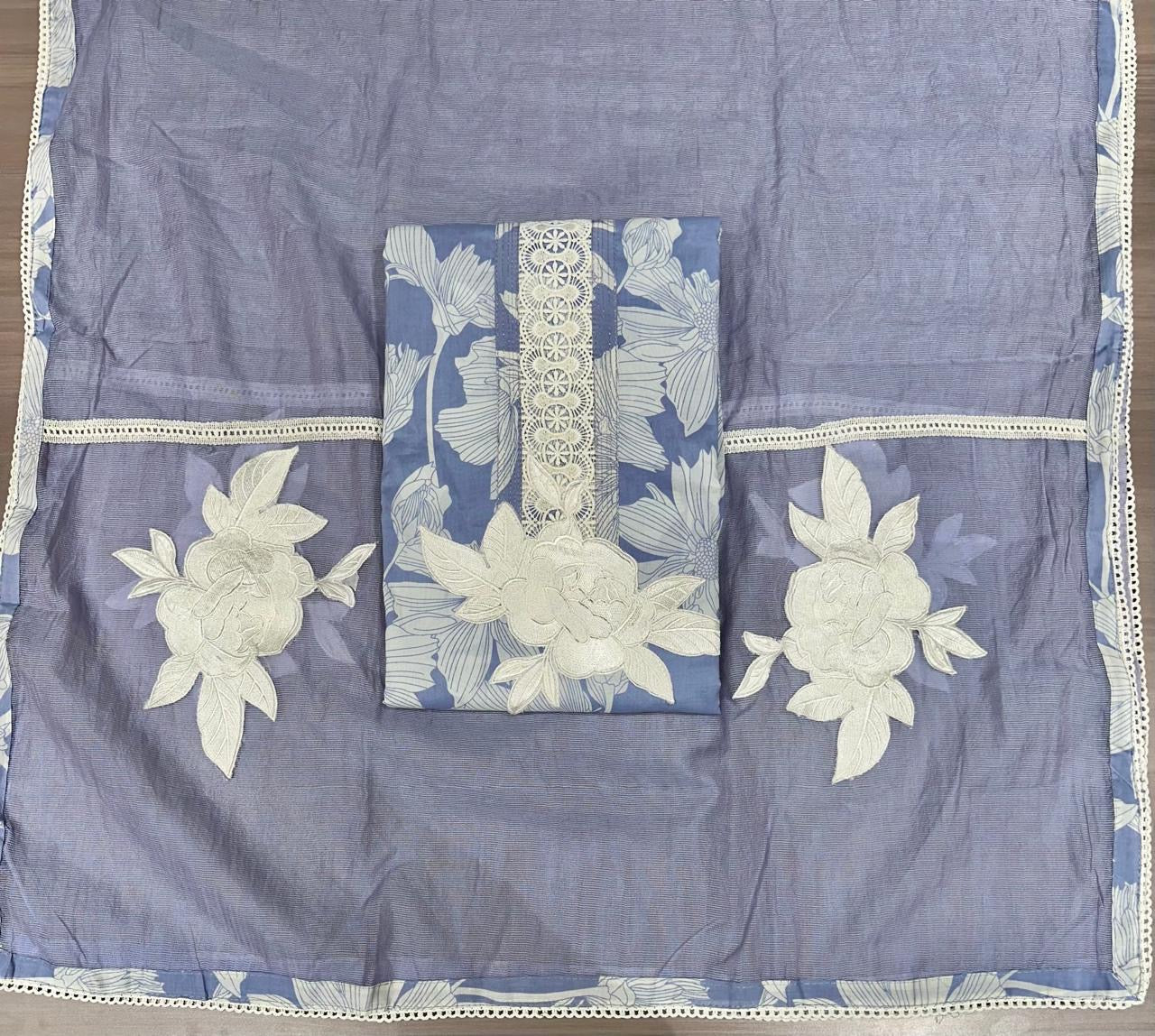cotton suits with patch work