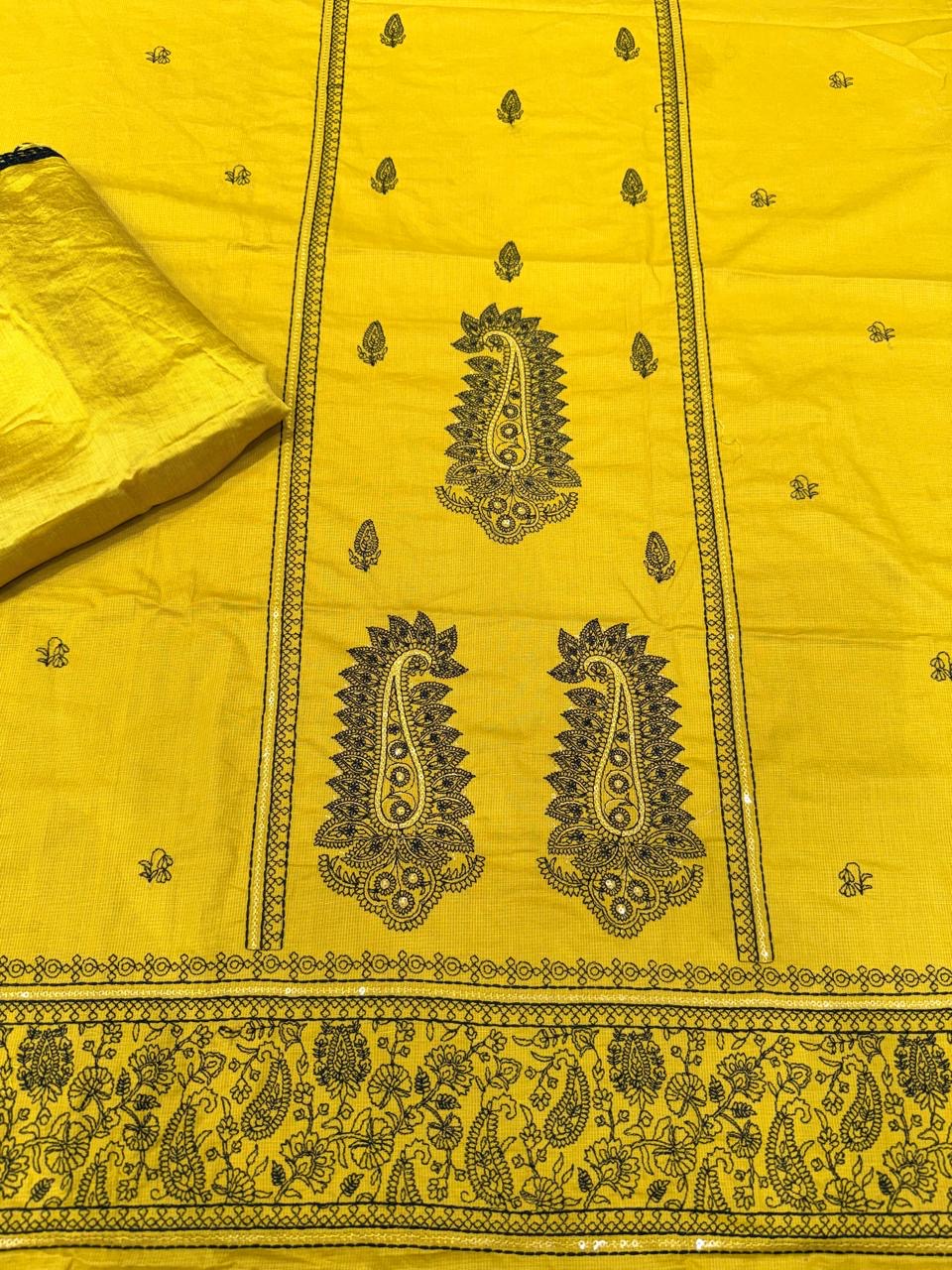 Thread embroidery suits