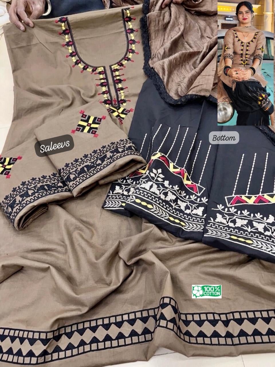 BLACK EMBROIDERED SUIT