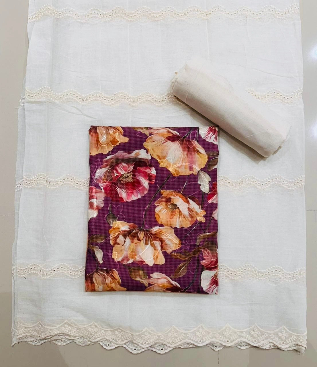 COTTON PRINT WITH CHICKANKARI