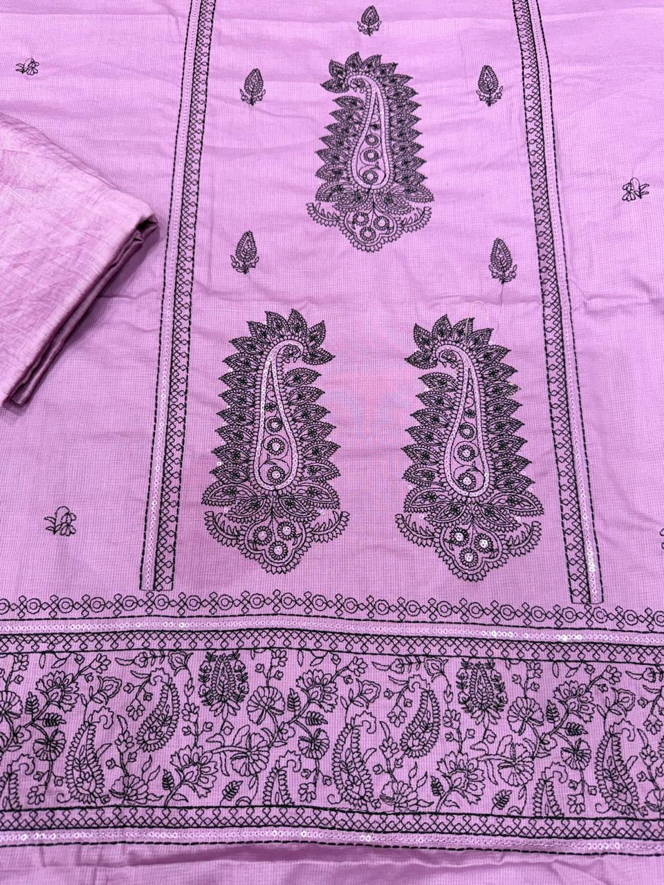 Thread embroidery suits