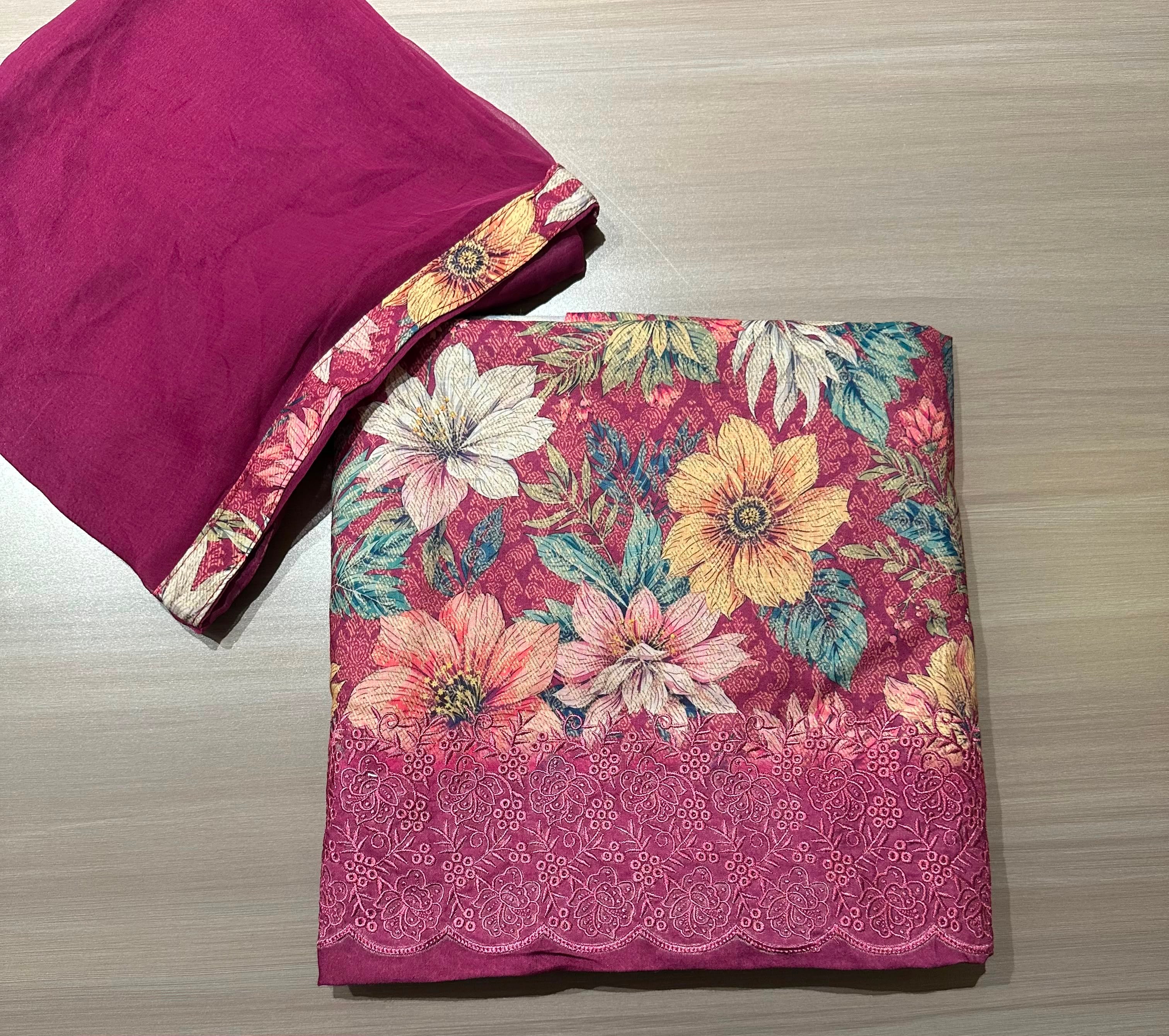 Digital with embroidery