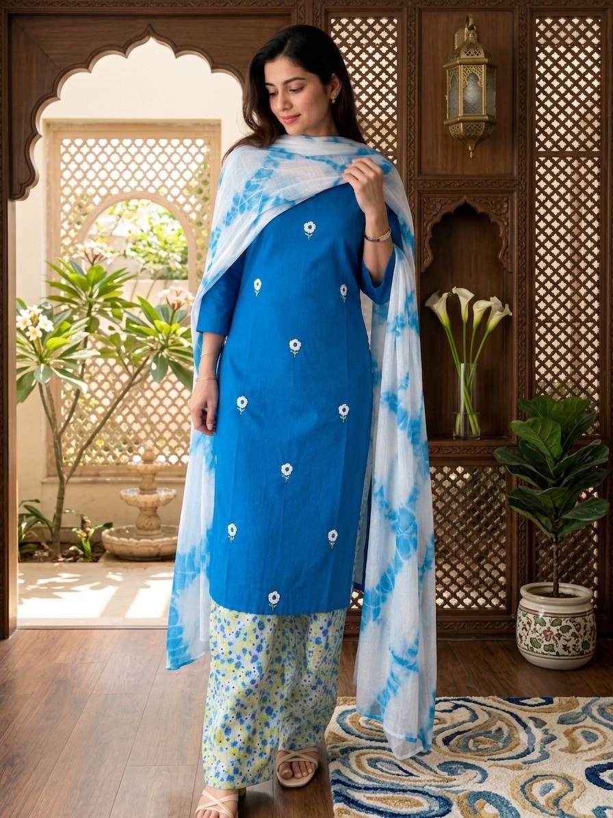 Flower booti Farshi salwar suit