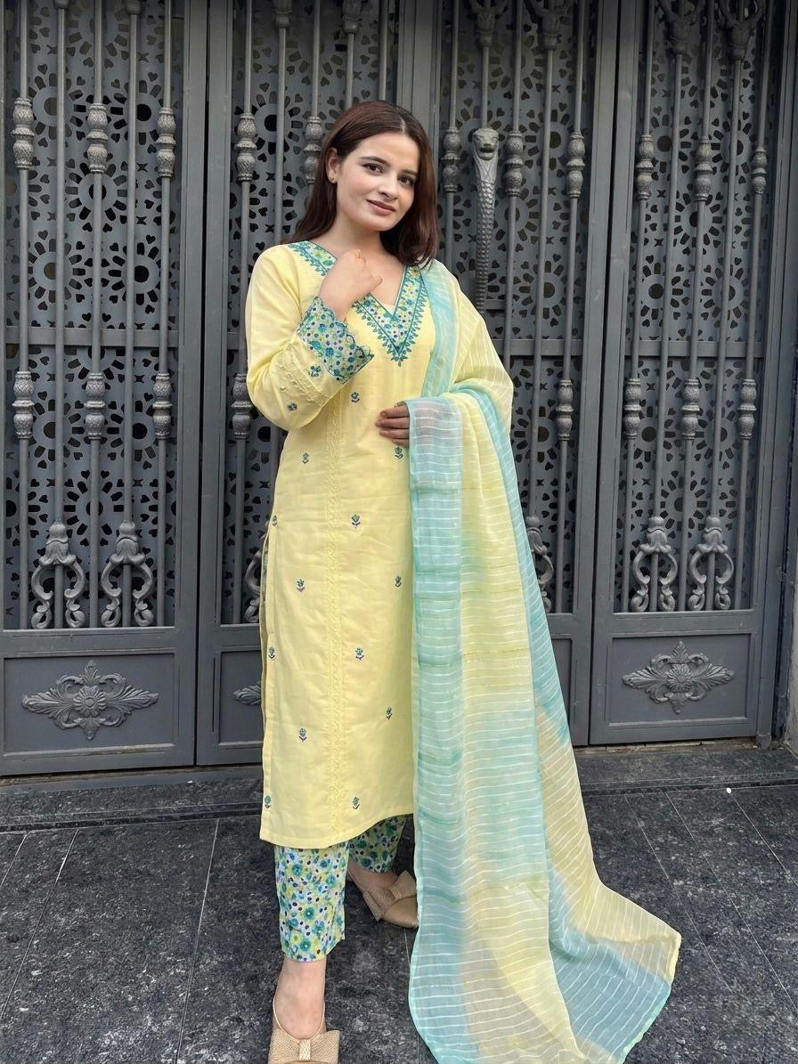 V neck special cotton suit