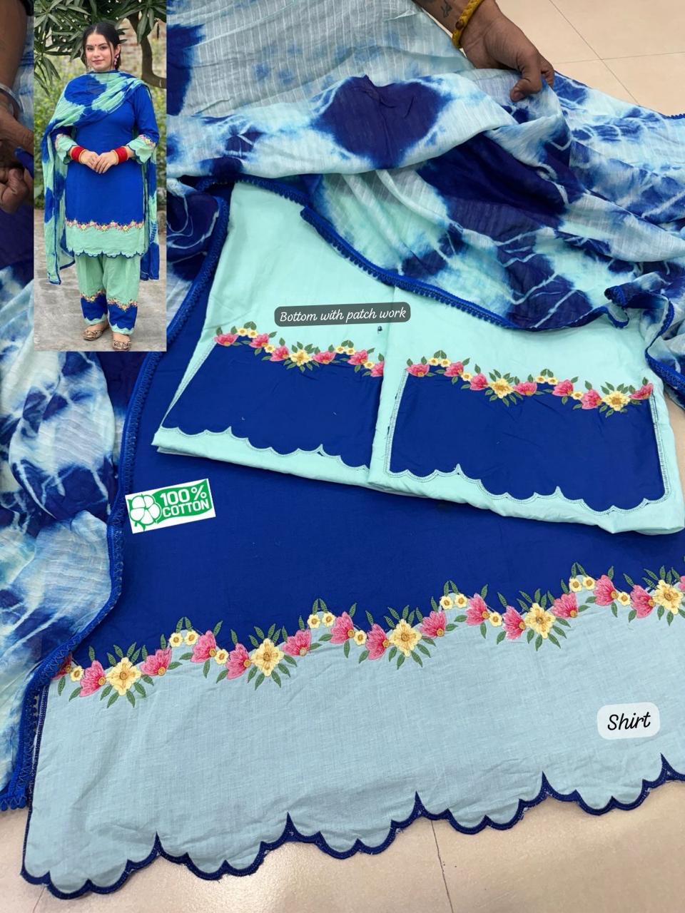 ROYAL BLUE EMBROIDERED