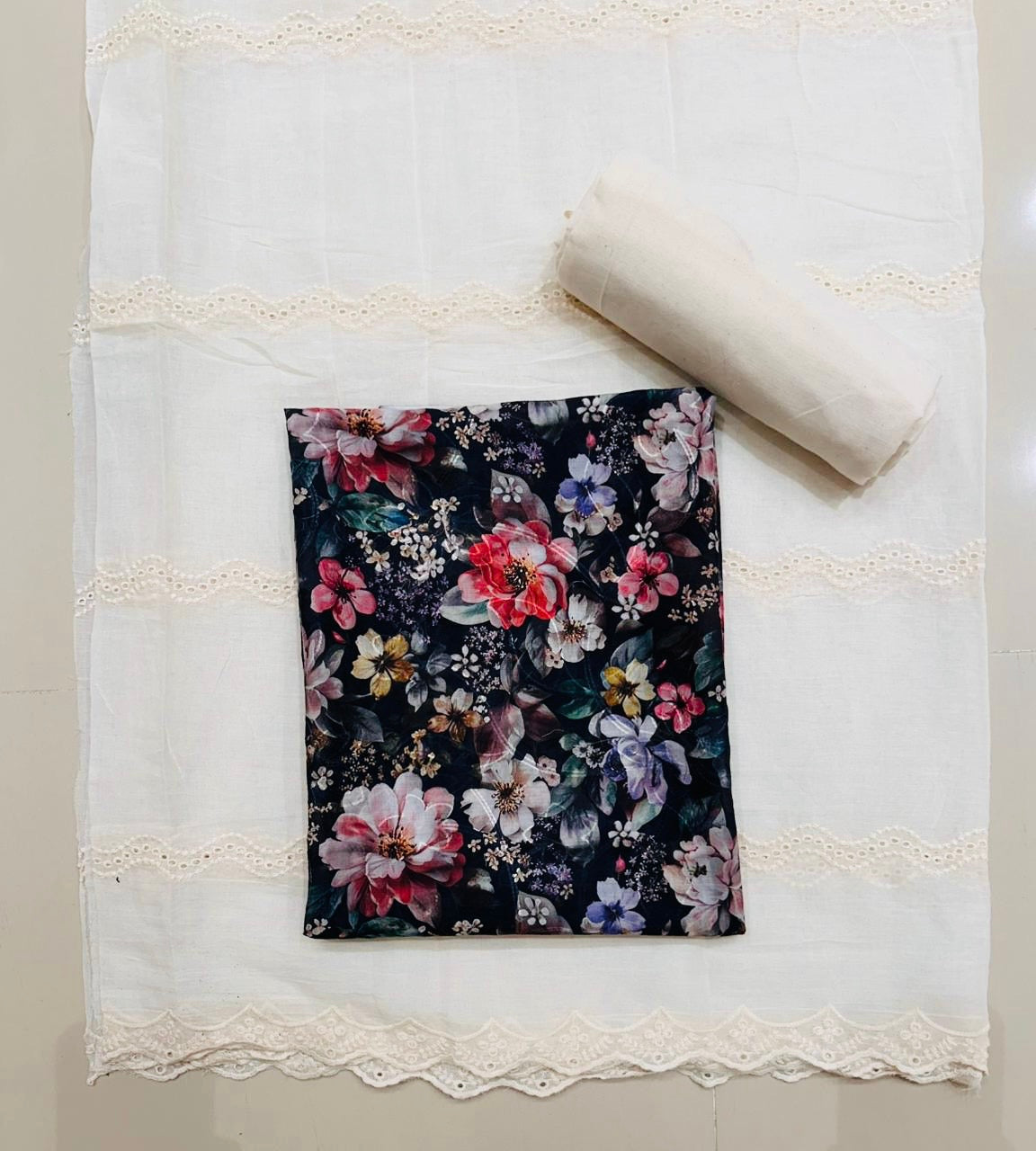 COTTON PRINT WITH CHICKANKARI