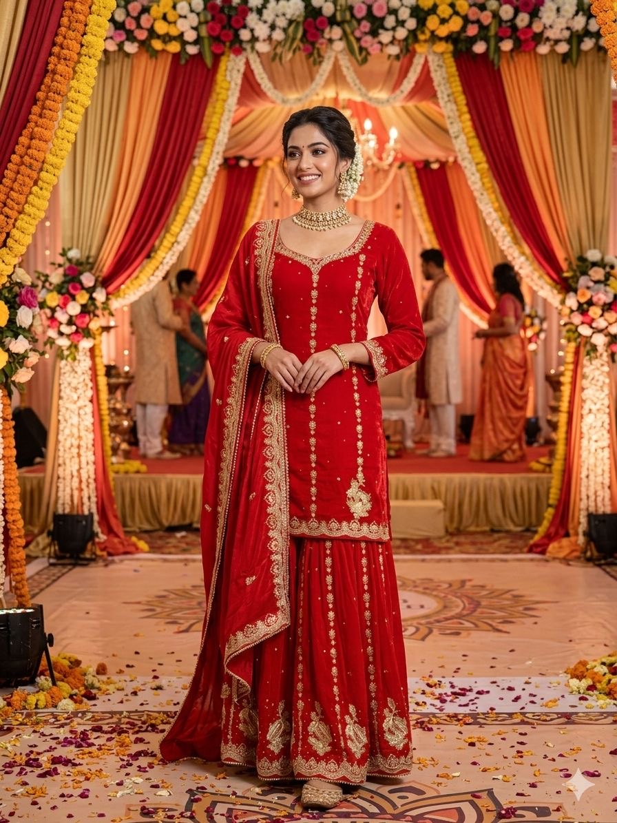 CRAPE SUIT HANDWORK