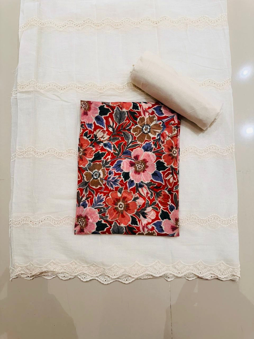 COTTON PRINT WITH CHICKANKARI
