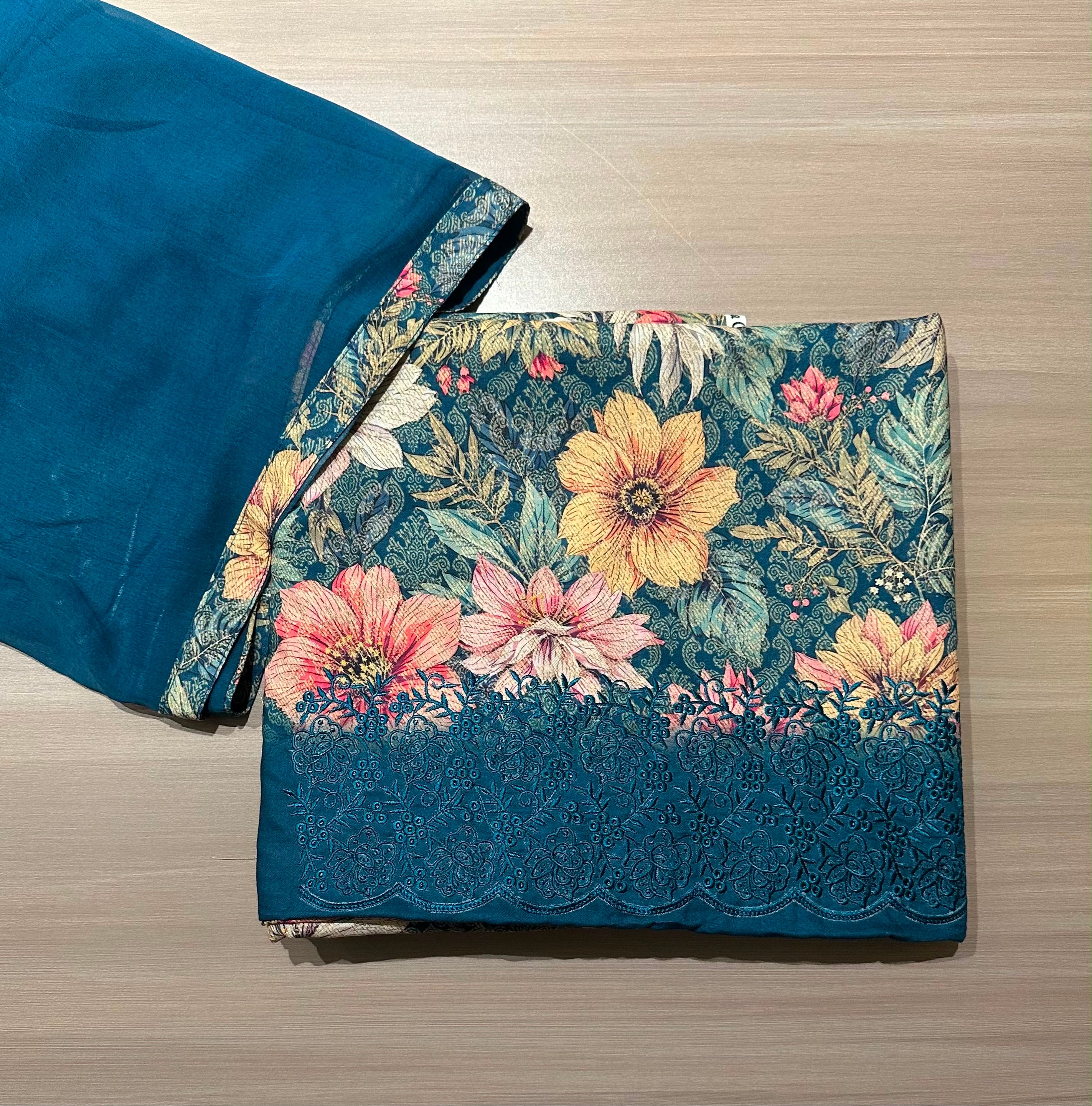 Digital with embroidery