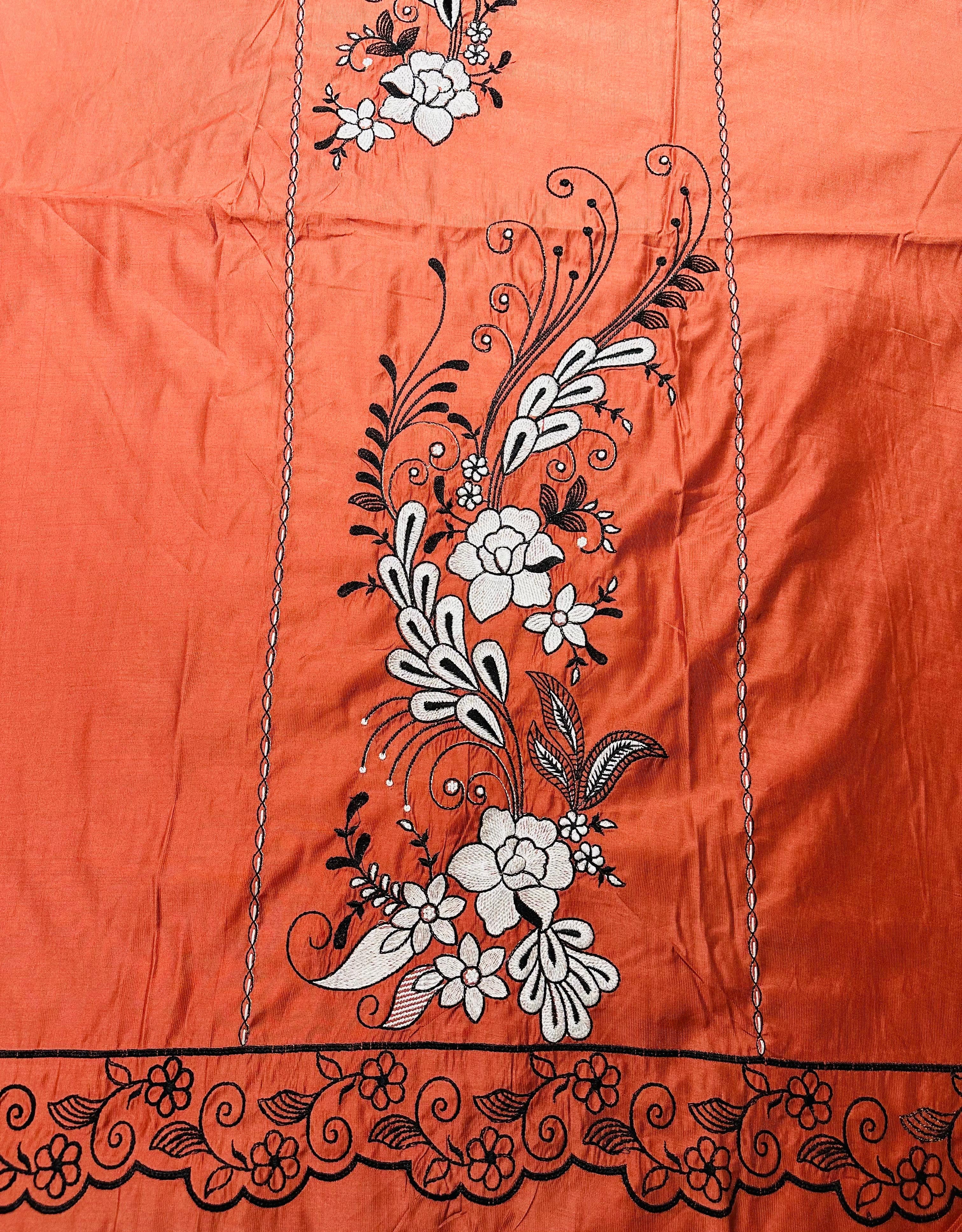 Cotton embroidered suits randomly