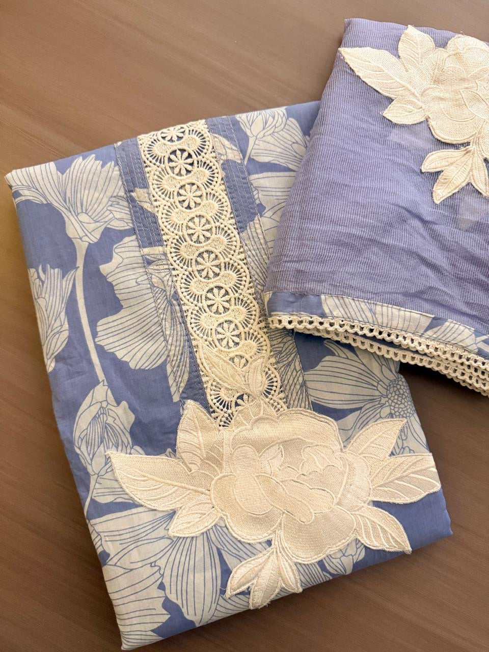 cotton suits with patch work