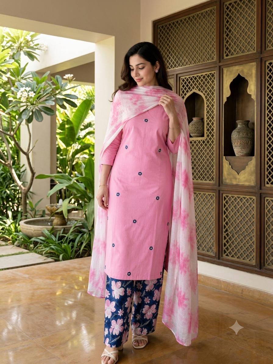 Flower booti Farshi salwar suit