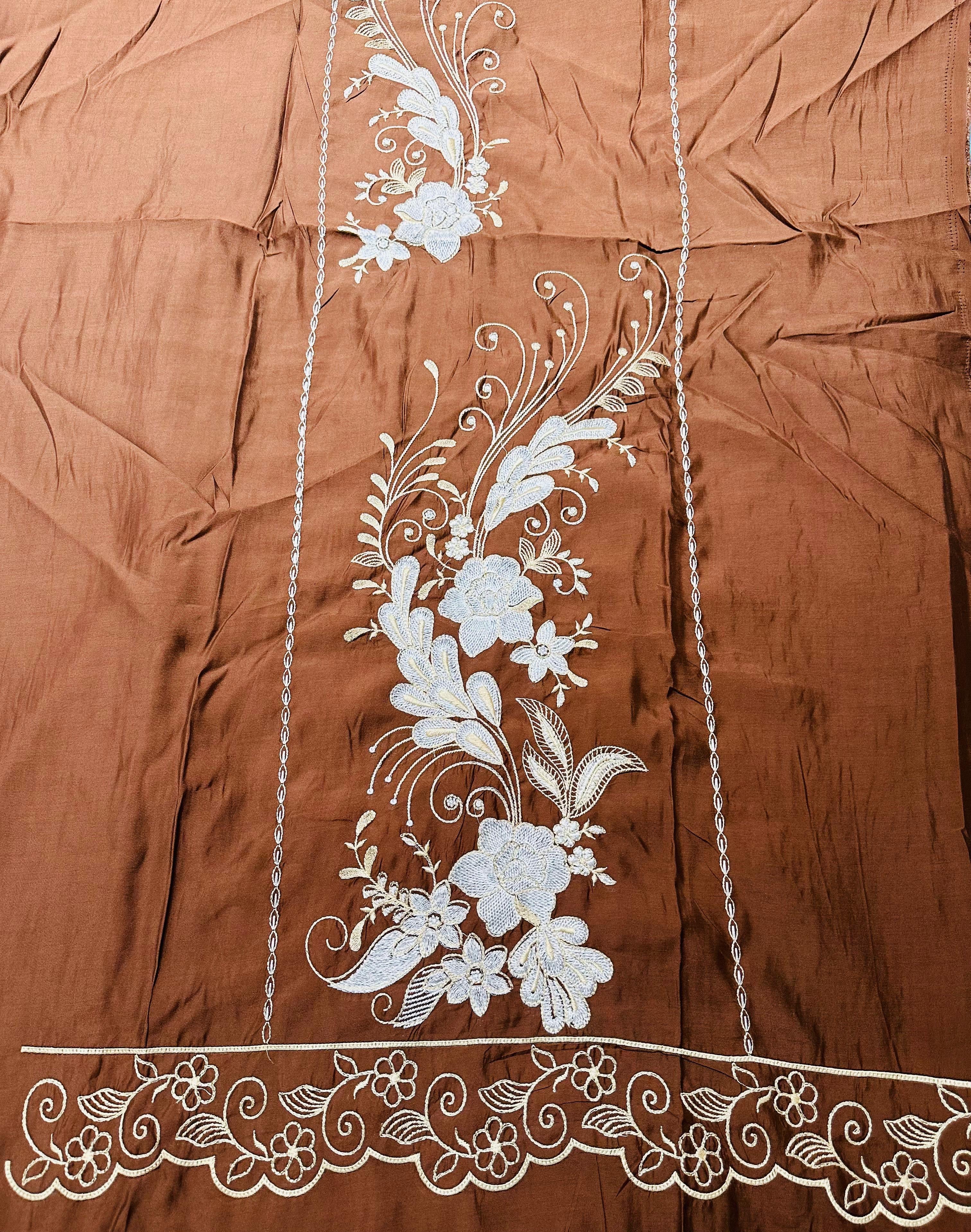 Cotton embroidered suits randomly