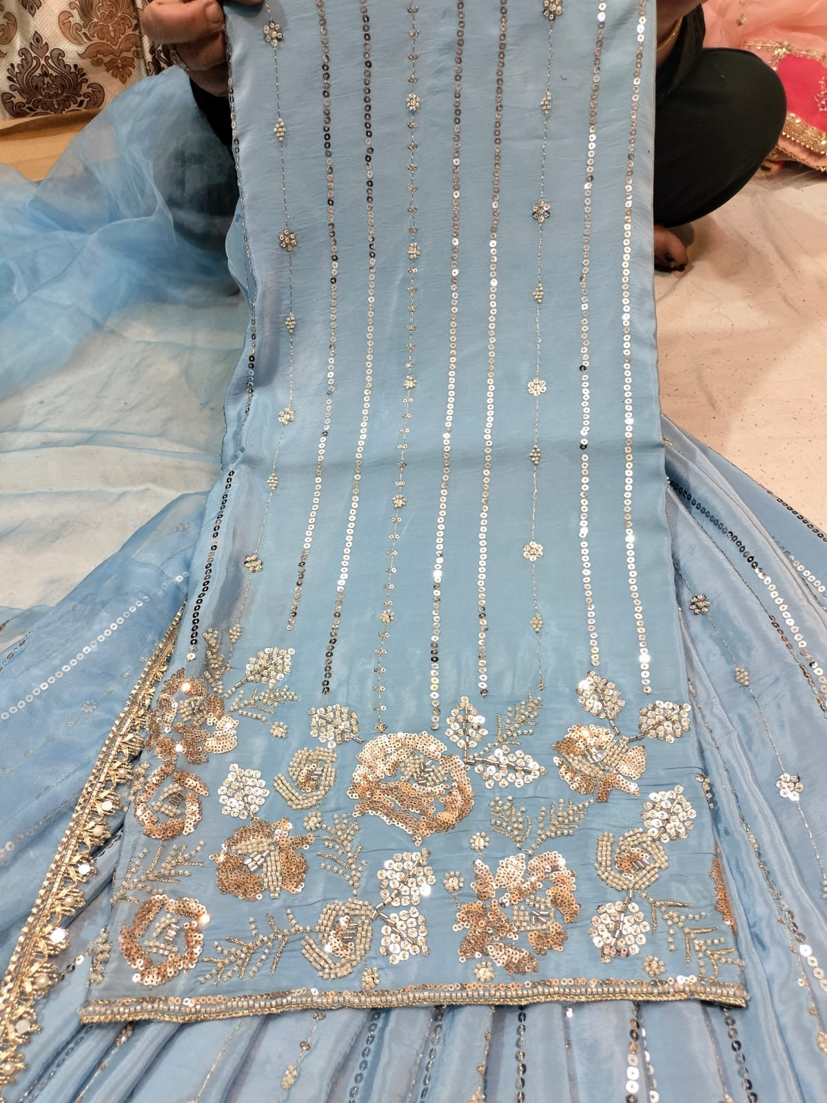 CRAPE LEHNGA