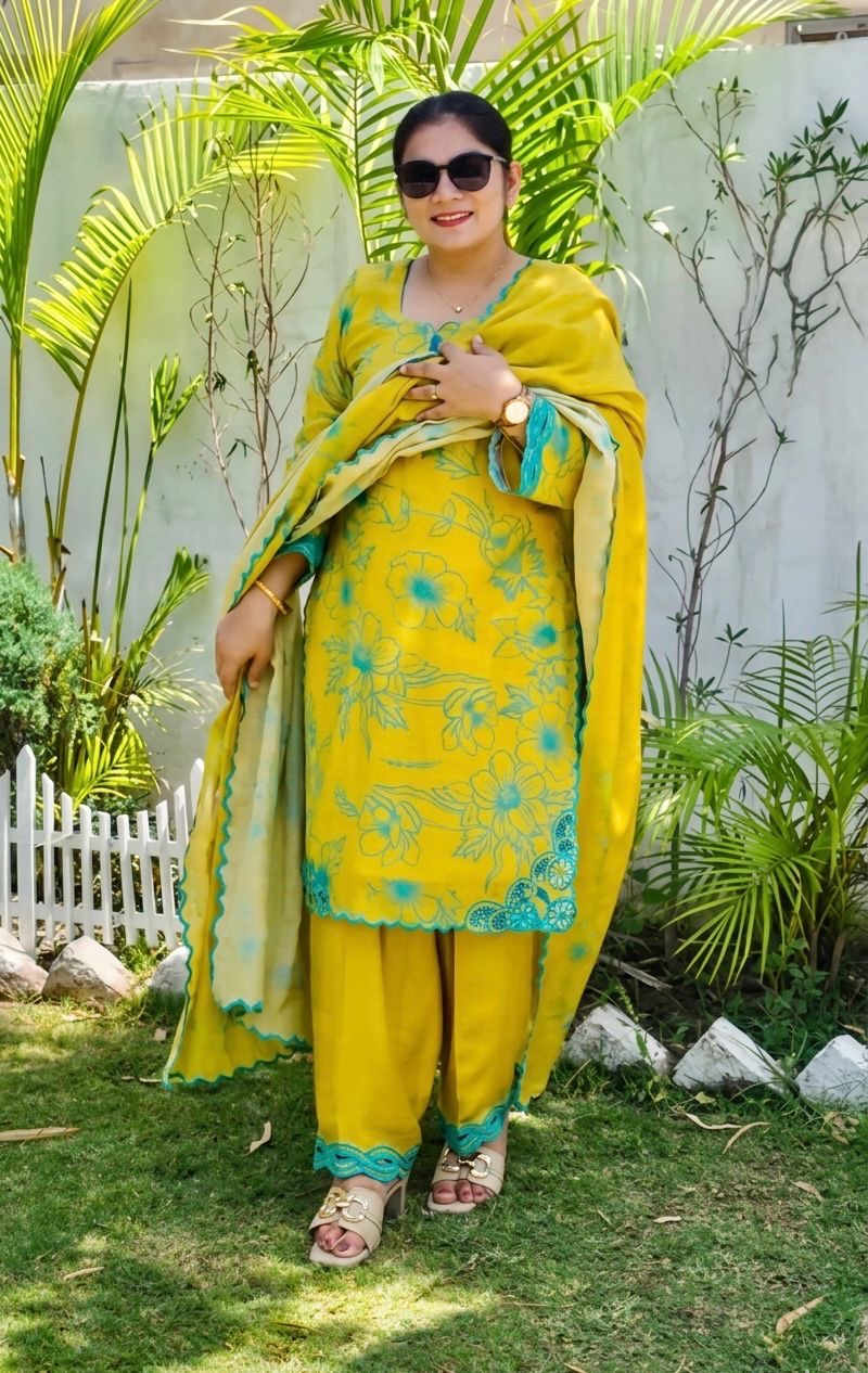 Parrot embroidery suit