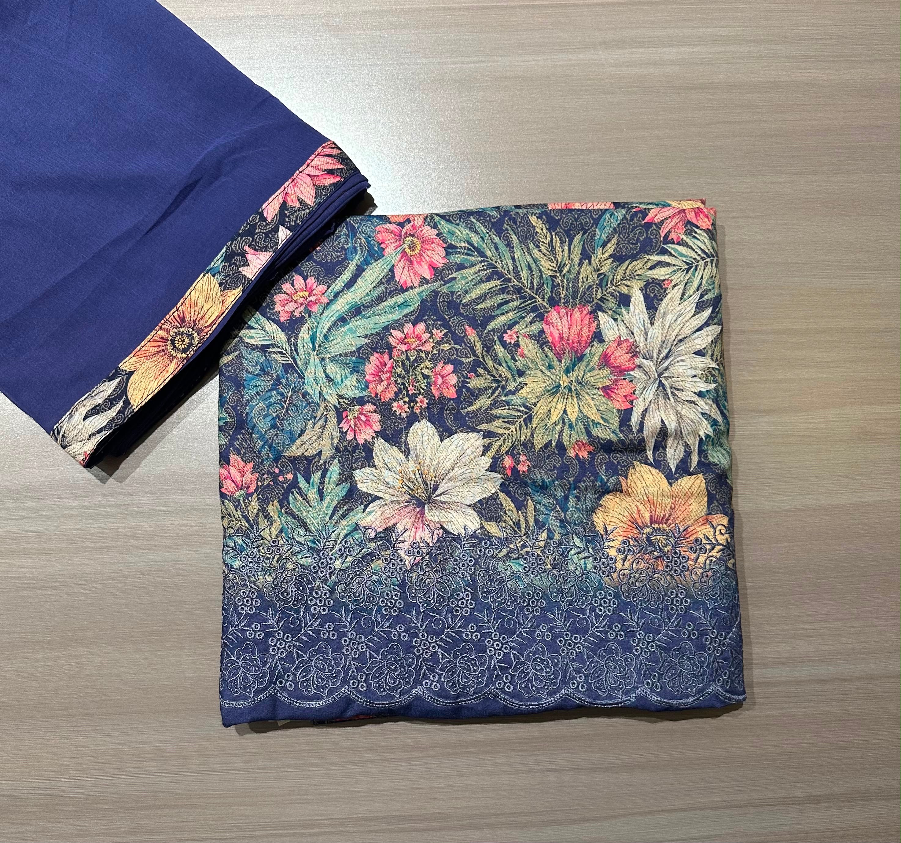 Digital with embroidery