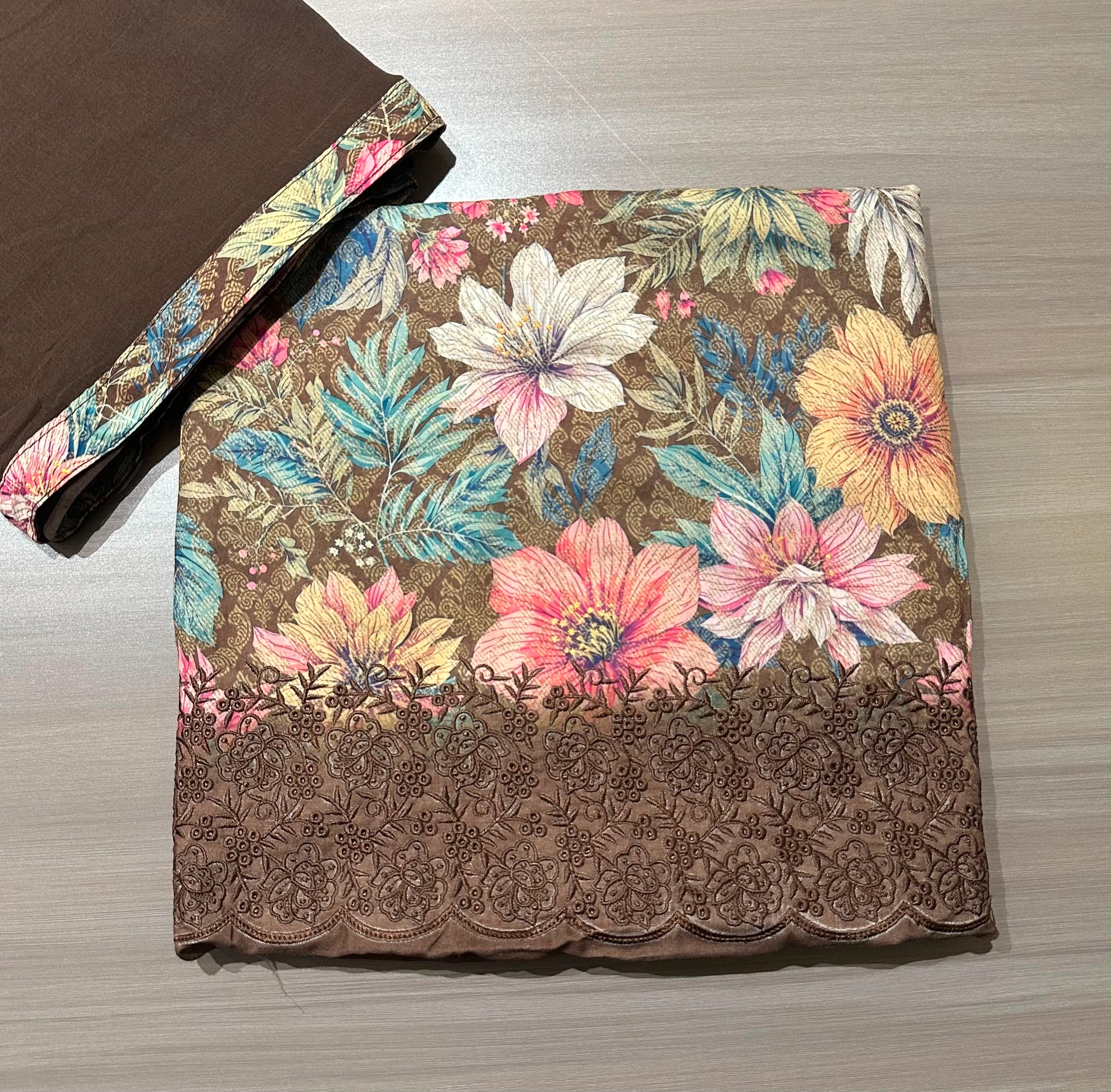 Digital with embroidery