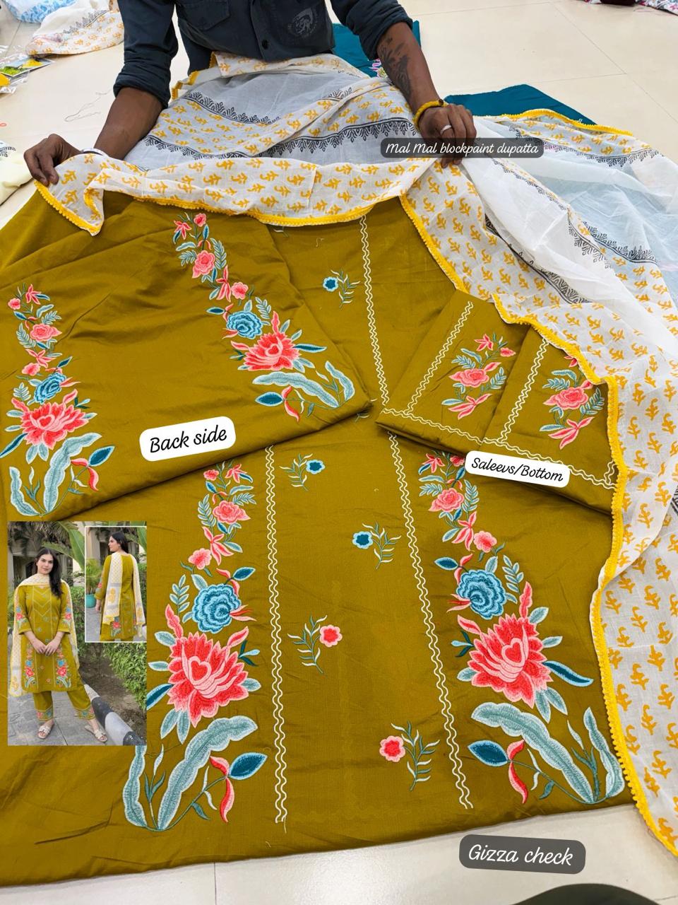 FRONT BACK EMBROIDERED SUIT