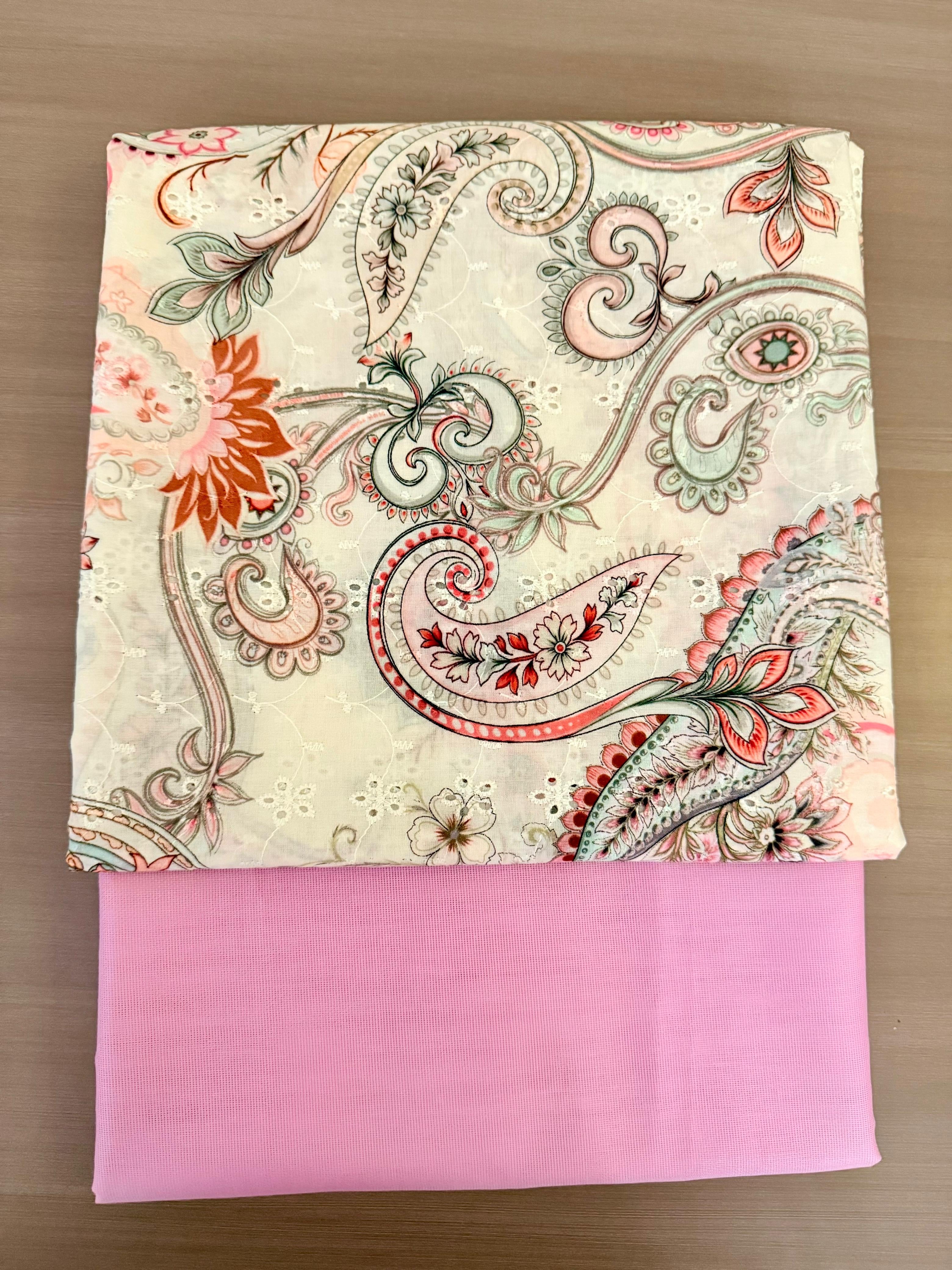 CHIKANKARI MATCHING SUITS
