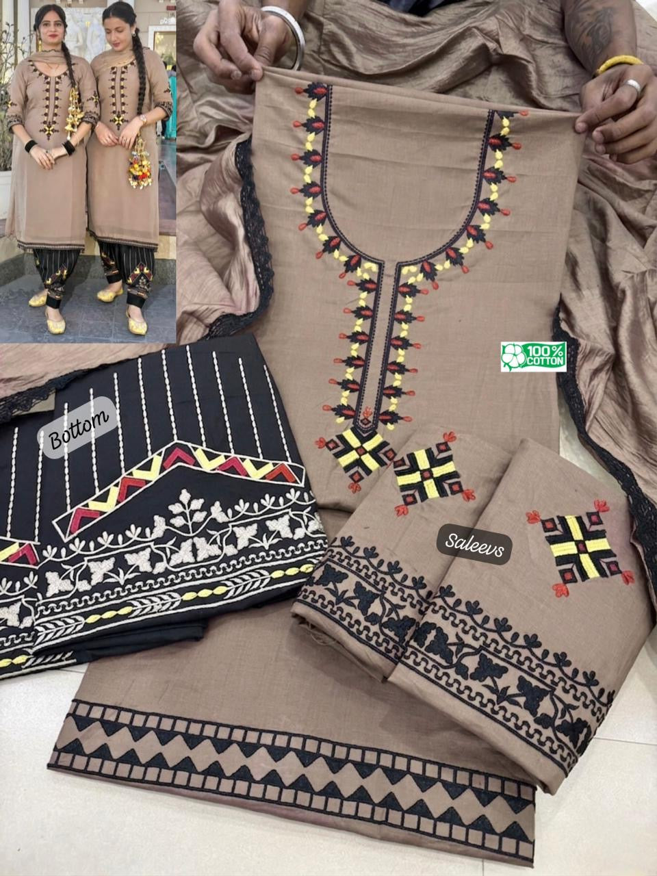 BLACK EMBROIDERED SUIT