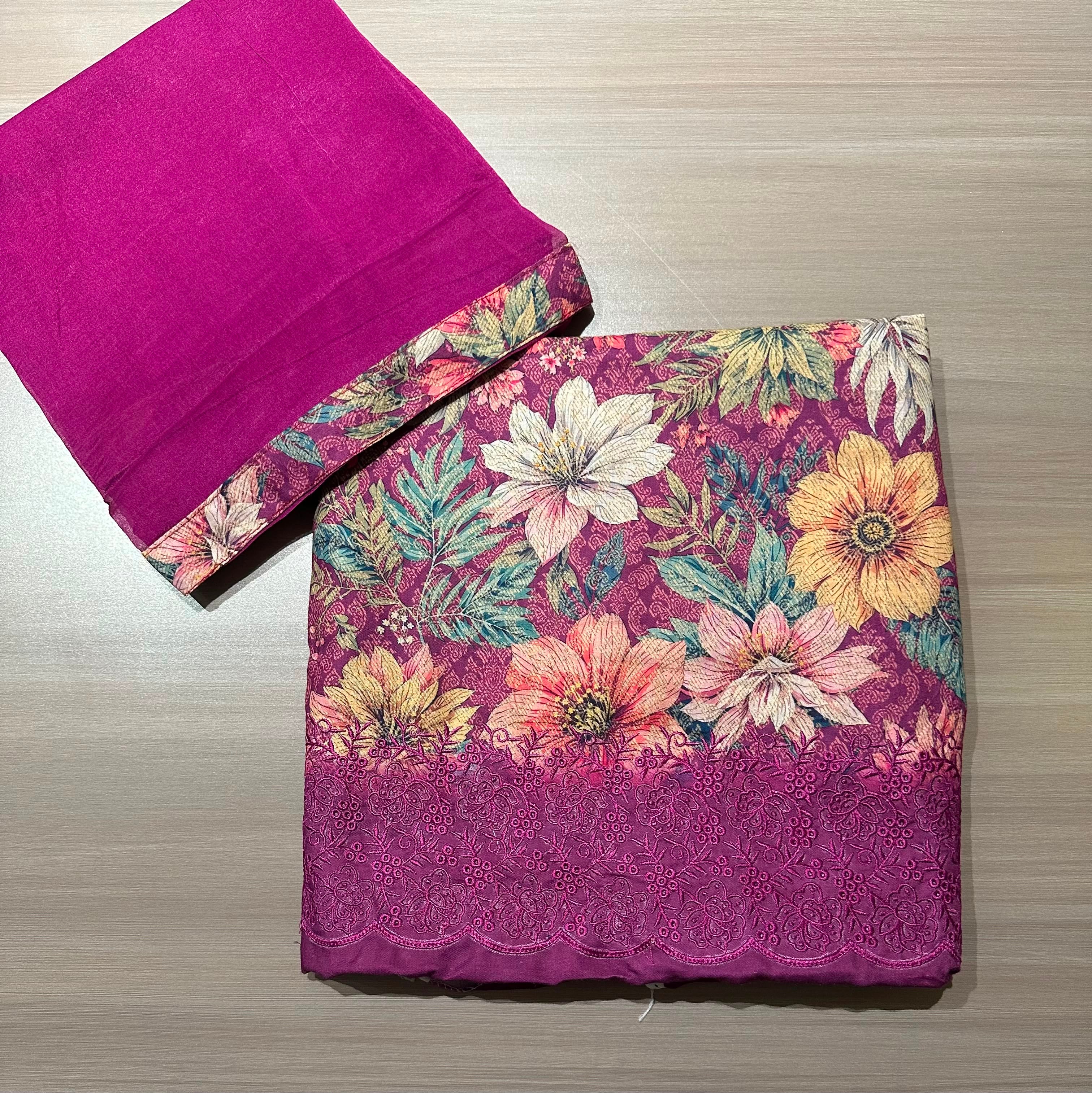 Digital with embroidery