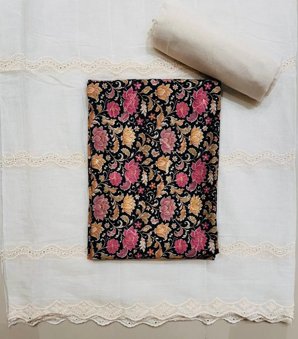COTTON PRINT WITH CHICKANKARI