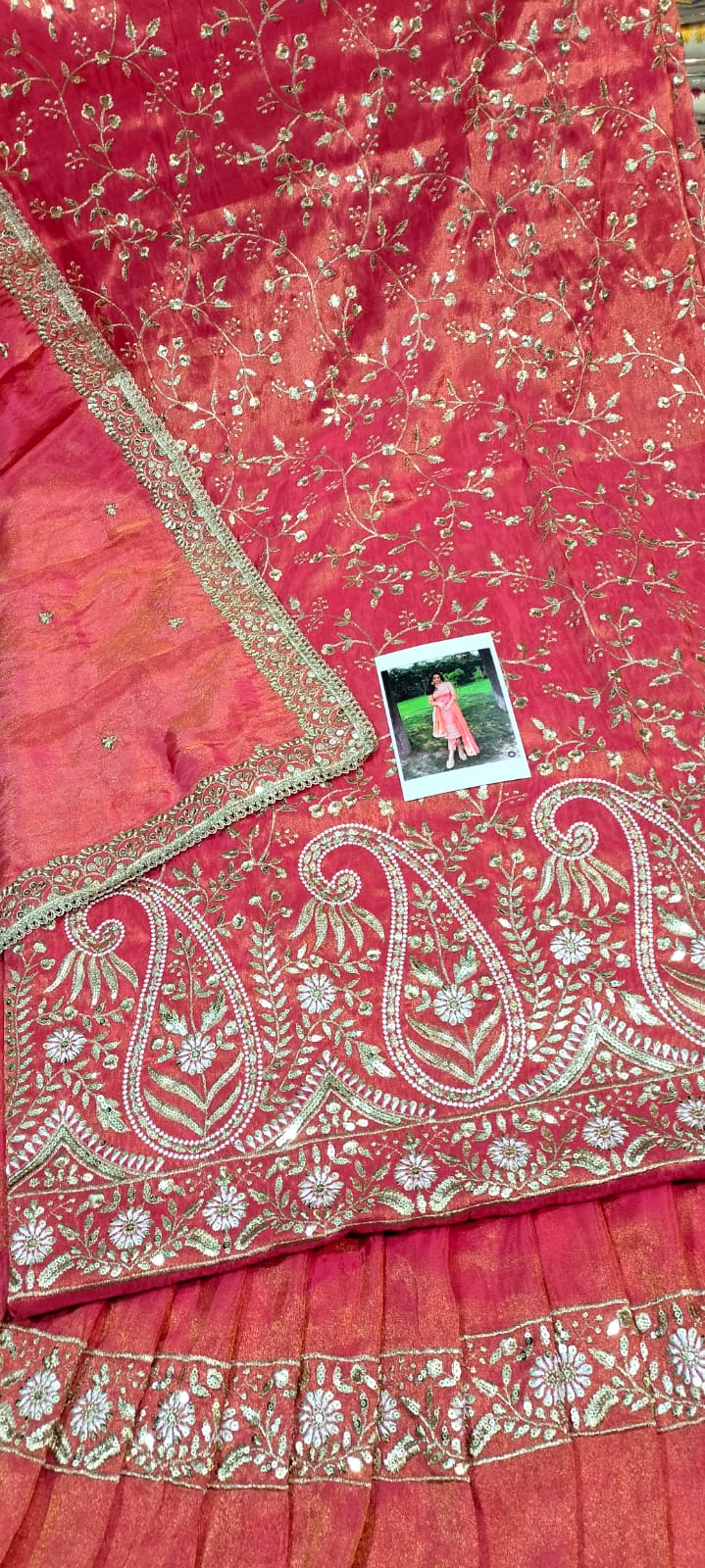 PEACH SHIMMER LEHNGA