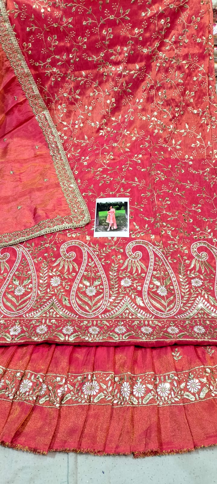 PEACH SHIMMER LEHNGA