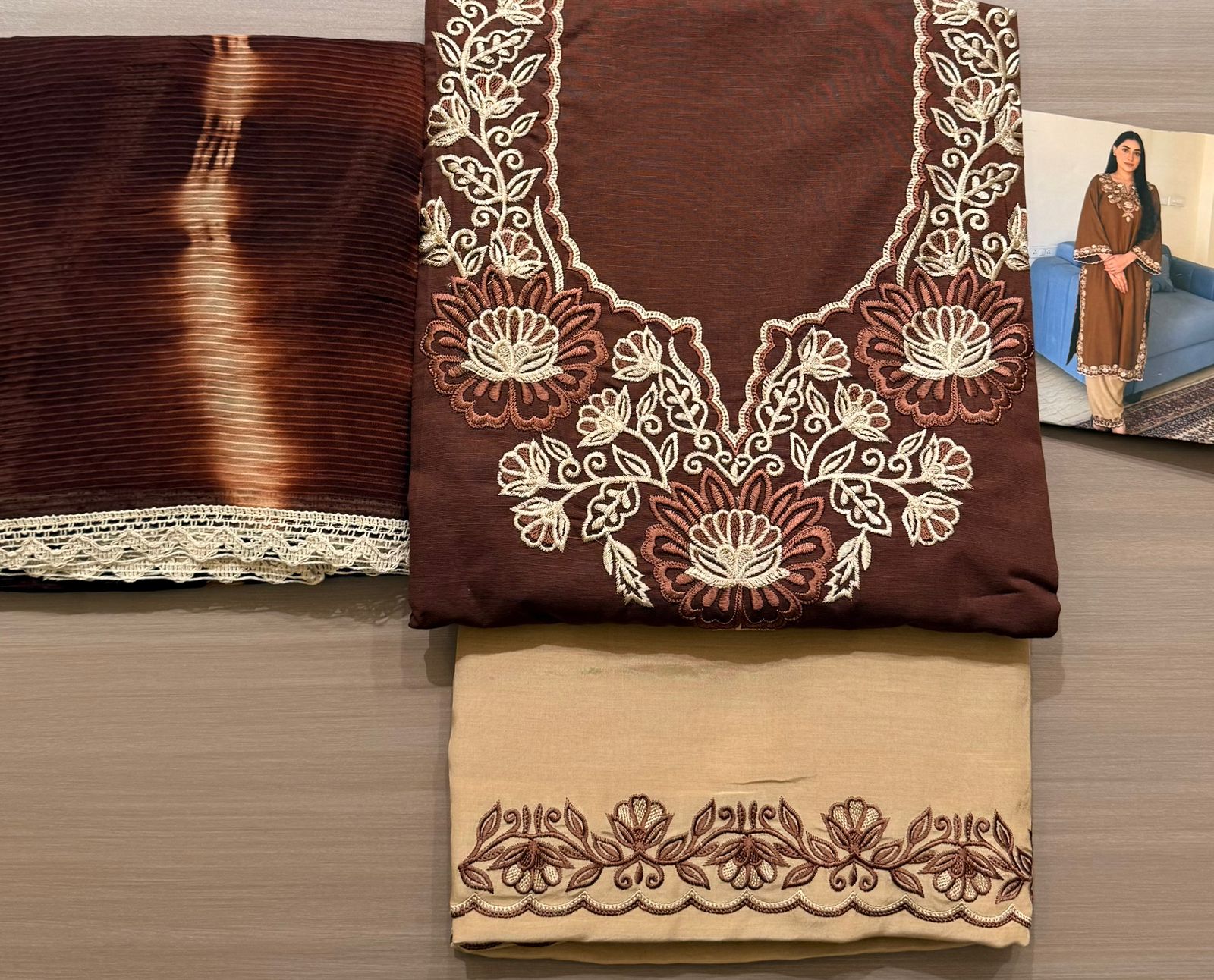 Premium cotton embroidered