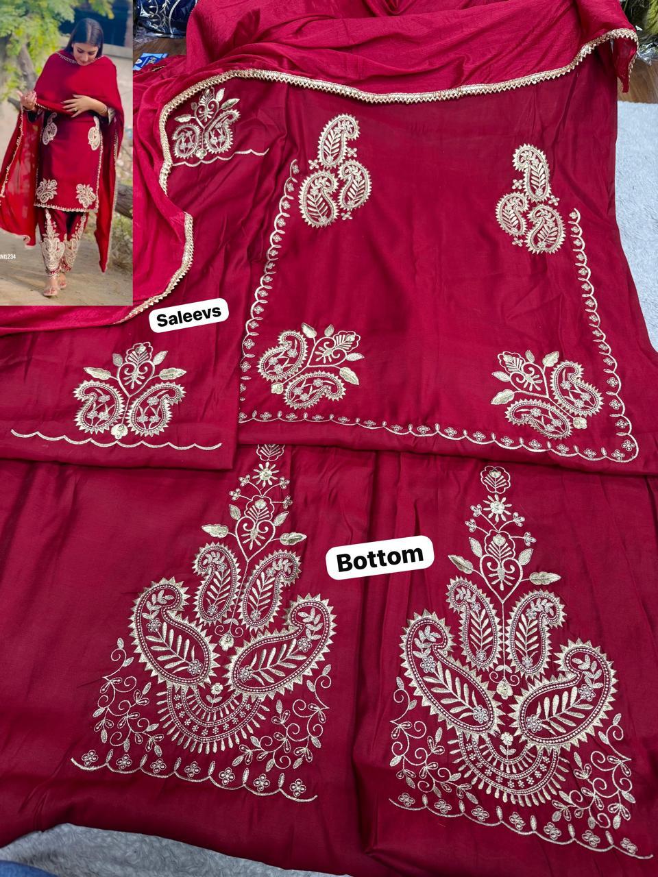 MAROON N GOLDEN SUIT