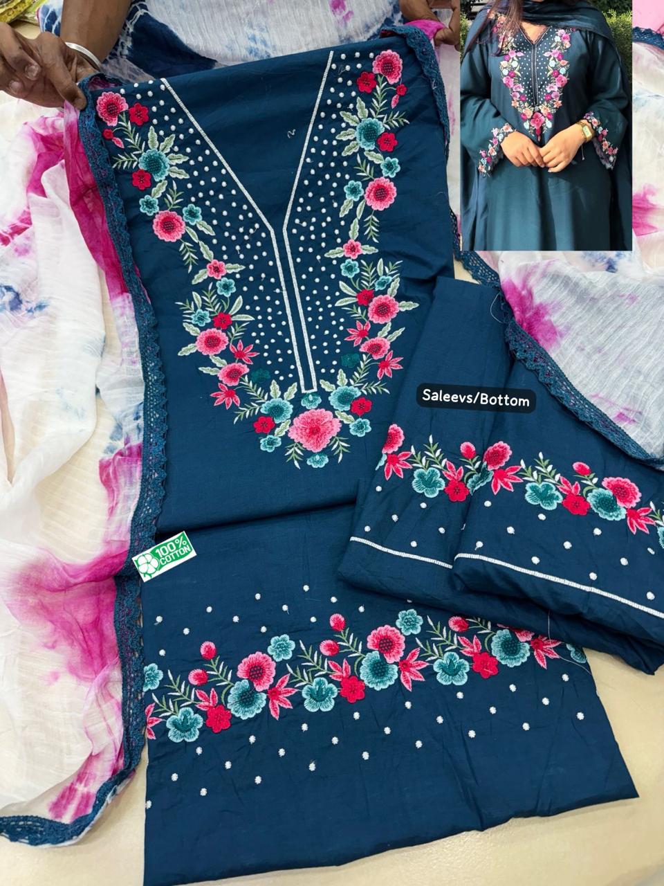 PEACOCK EMBROIDERY SUIT