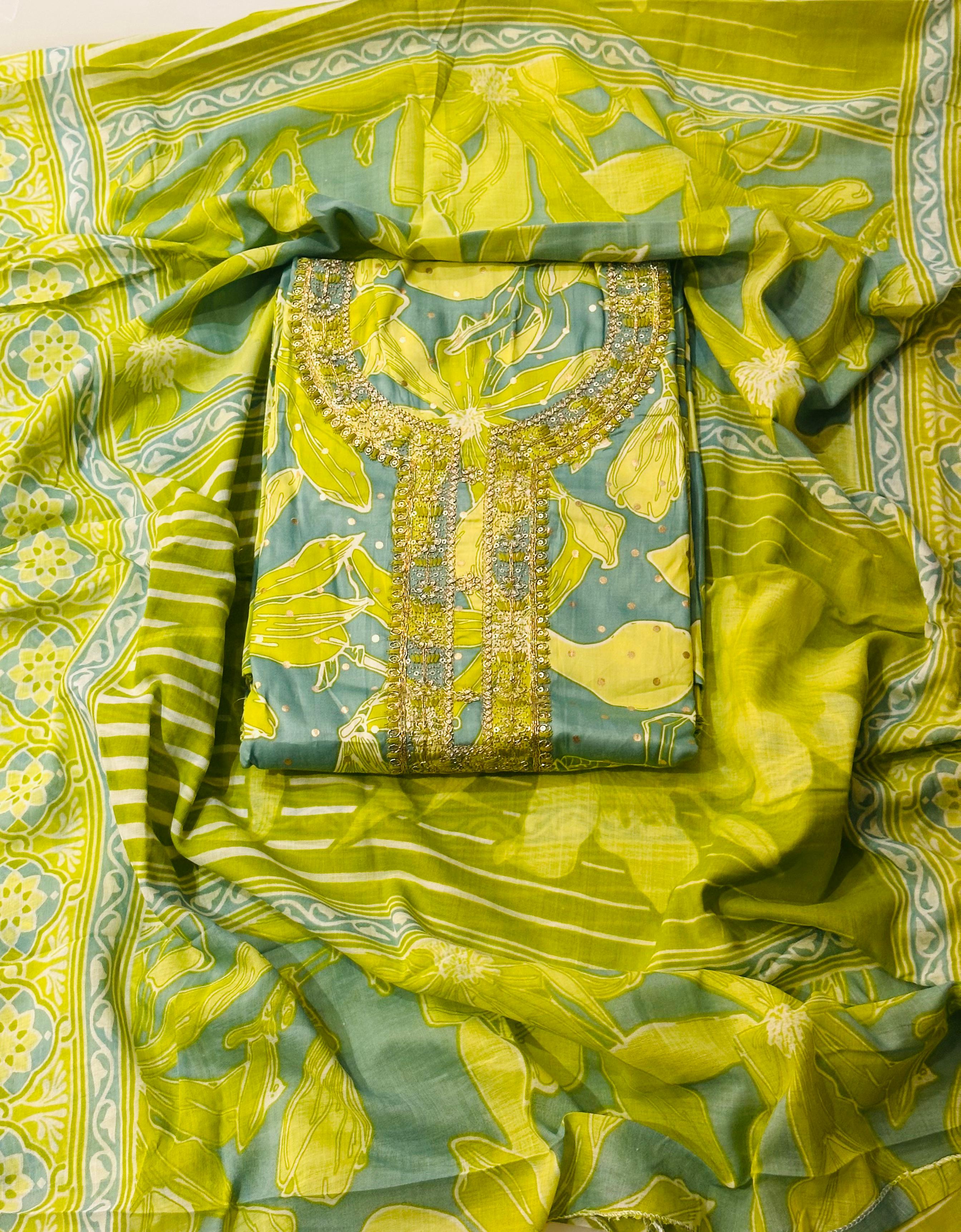 COTTON SUIT AND COTTON DUPPATA